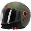 Casco Da Moto Jet ACERBIS BREZZA Verde Mlitare