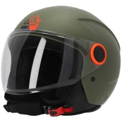 Casco Da Moto Jet ACERBIS BREZZA Verde Mlitare