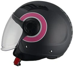 Casco Demi-Jet Moto BHR 804 TOP New Line Rosa