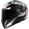 Casco Integrale Moto In Carbonio Ls2 FF811 VECTOR II CARBON SAVAGE Bianco Rosso Grigio