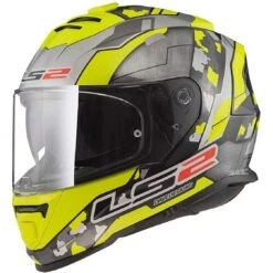 Casco Integrale Moto Ls2 FF800 STORM 2 CYBORG Giallo Fluo Grigio