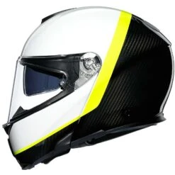 Casco Modulare In Carbonio Moto Agv SPORTMODULAR Multi RAY Carbonio Bianco Giallo Fluo -Dainese Italia casco modulare in carbonio moto agv sportmodular multi ray carbonio bianco giallo fluo 128646 zoom