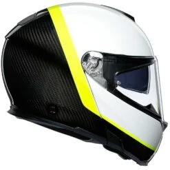 Casco Modulare In Carbonio Moto Agv SPORTMODULAR Multi RAY Carbonio Bianco Giallo Fluo -Dainese Italia casco modulare in carbonio moto agv sportmodular multi ray carbonio bianco giallo fluo 128647 zoom