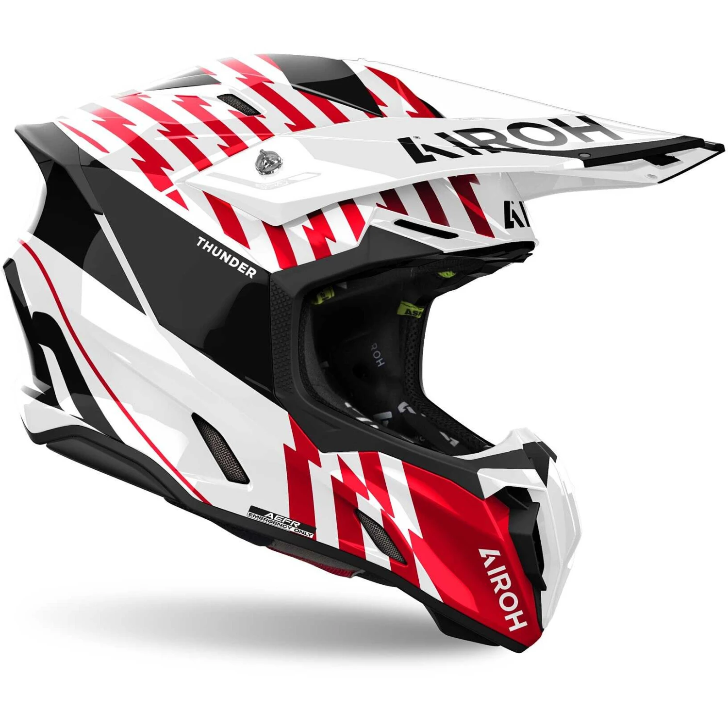 Casco Moto Cross Enduro Airoh TWIST 3 THUNDER Rosso Lucido 3 Casco Moto Cross Enduro Airoh TWIST 3 THUNDER Rosso Lucido - Image 3