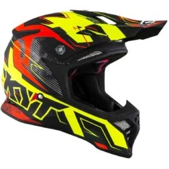Casco Moto Cross Enduro In Fibra KYT SKYHAWK DIGGER Opaco Giallo Arancio