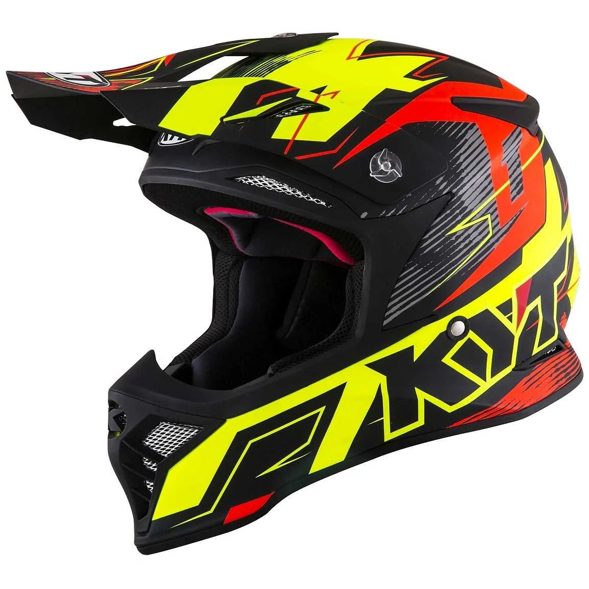 Casco Moto Cross Enduro In Fibra KYT SKYHAWK DIGGER Opaco Giallo Arancio 2 Casco Moto Cross Enduro In Fibra KYT SKYHAWK DIGGER Opaco Giallo Arancio - Image 2