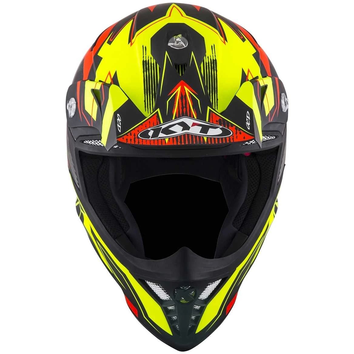Casco Moto Cross Enduro In Fibra KYT SKYHAWK DIGGER Opaco Giallo Arancio 4 Casco Moto Cross Enduro In Fibra KYT SKYHAWK DIGGER Opaco Giallo Arancio - Image 4