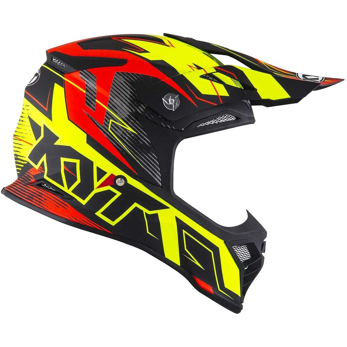 Casco Moto Cross Enduro In Fibra KYT SKYHAWK DIGGER Opaco Giallo Arancio 6 Casco Moto Cross Enduro In Fibra KYT SKYHAWK DIGGER Opaco Giallo Arancio - Image 6