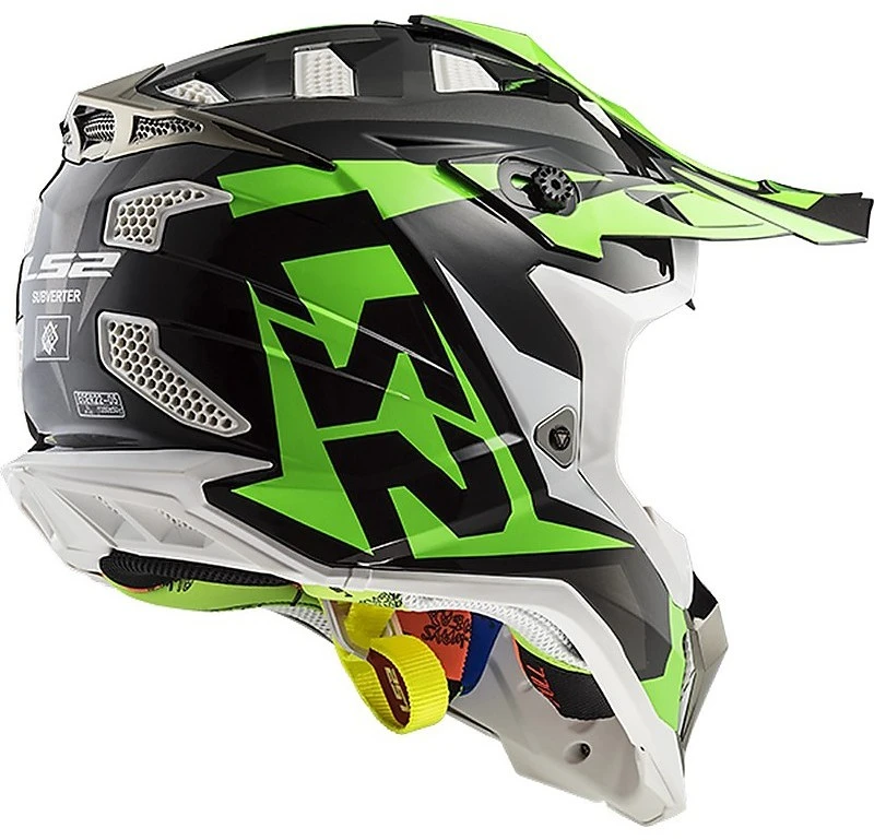 Casco Moto Cross Enduro LS2 MX 470 Subverter Nimble Bianco Nero Bianco 2 Casco Moto Cross Enduro LS2 MX 470 Subverter Nimble Bianco Nero Bianco - Image 2