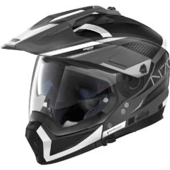 Casco Moto Crossover Nolan N70-2 X 06 EARTHQUAKE N-Com 046 Lava Grey Bianco Opaco