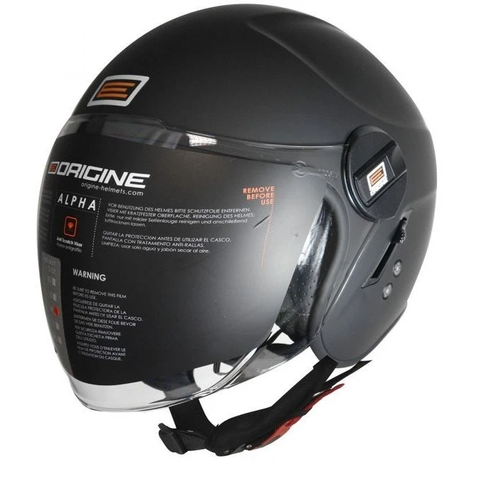 Casco Moto Demi-Jet Doppia Visiera Origine ALPHA Nero Opaco 1 Casco Moto Demi-Jet Doppia Visiera Origine ALPHA Nero Opaco