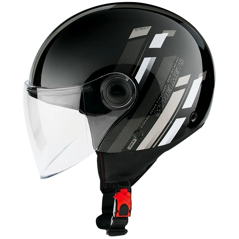 Casco Moto Demi-Jet Mt Helmet Street SCOPE D2 Grigio Lucido 2 Casco Moto Demi-Jet Mt Helmet Street SCOPE D2 Grigio Lucido - Image 2