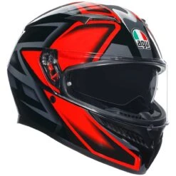 Casco Moto Integrale Agv K3 COMPOUND Nero Rosso