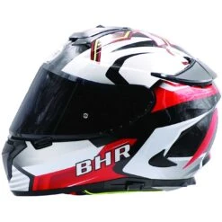 Casco Moto Integrale Bhr 813 Doppia Visiera Spider Grey Red