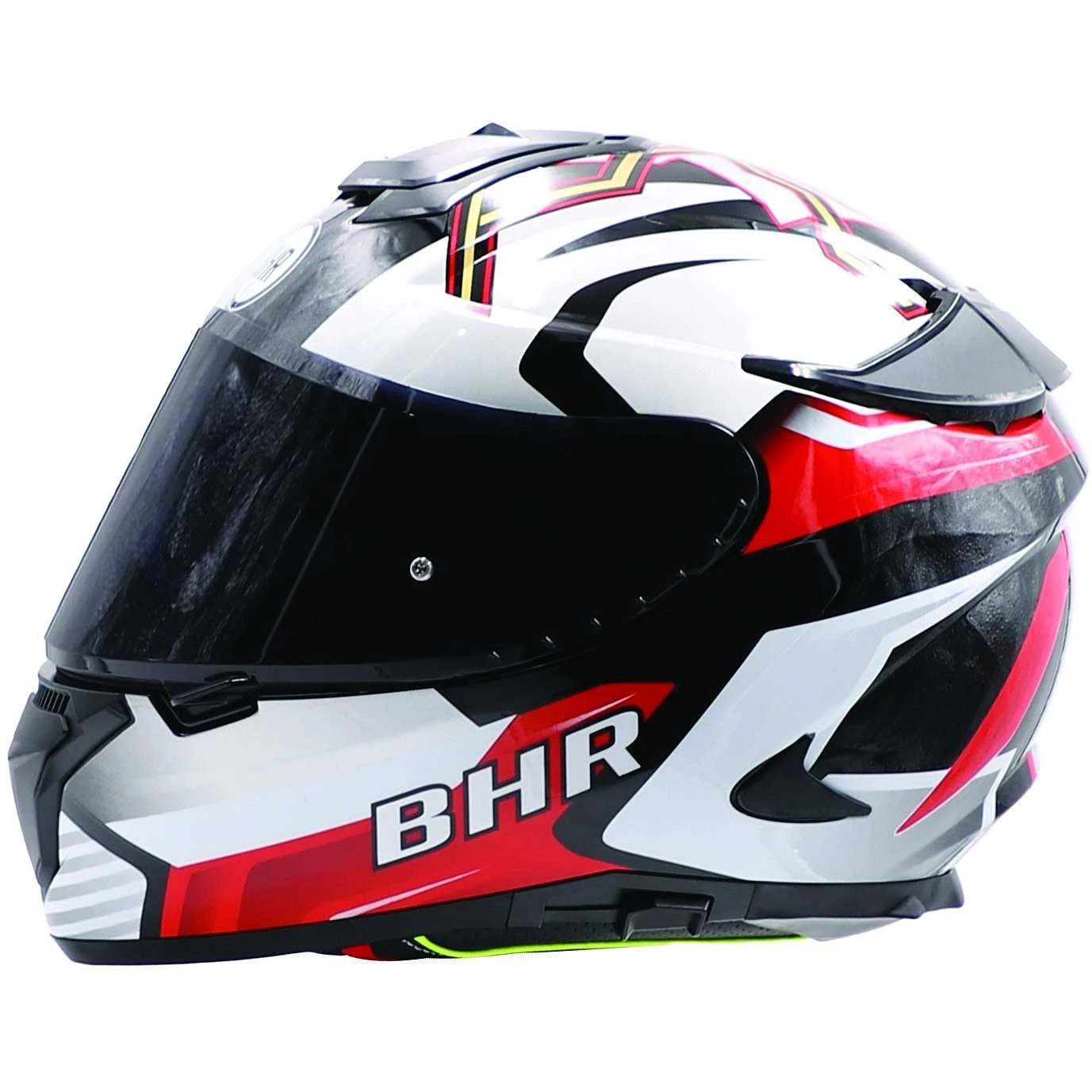 Casco Moto Integrale Bhr 813 Doppia Visiera Spider Grey Red 1 Casco Moto Integrale Bhr 813 Doppia Visiera Spider Grey Red