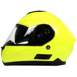 Casco Moto Integrale BHR 814 Doppia Visiera Monocolore Giallo Fluo