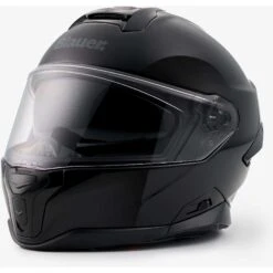 Casco Moto Integrale Blauer FF01 In Fibra Doppia Visiera Mono Nero Lucido
