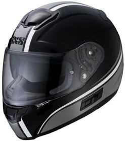 Casco Moto Integrale Doppia Visiera Ixs 215 2.1 Nero Grigio Bianco
