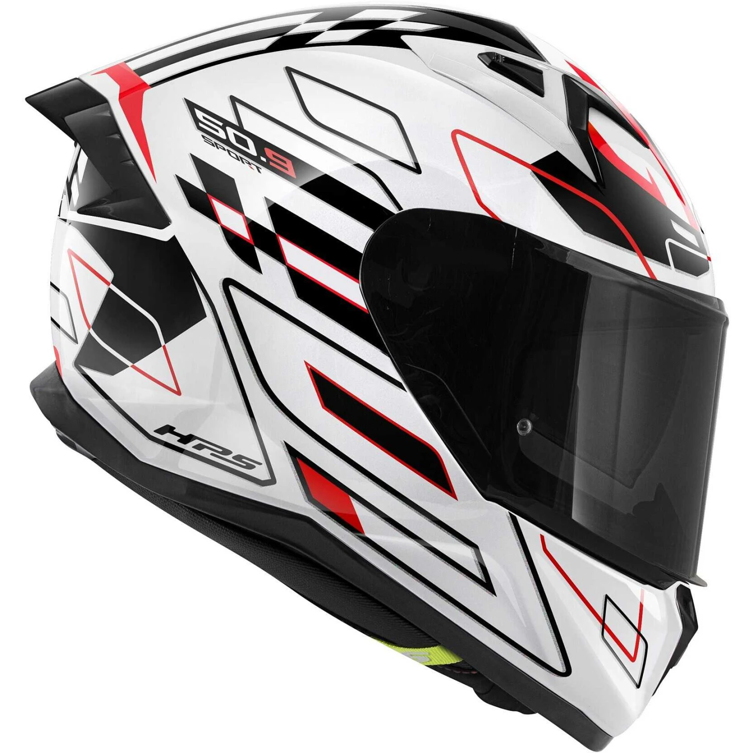 Casco Moto Integrale Givi 50.9 ASSAULT Bianco Nero Rosso 2 Casco Moto Integrale Givi 50.9 ASSAULT Bianco Nero Rosso - Image 2