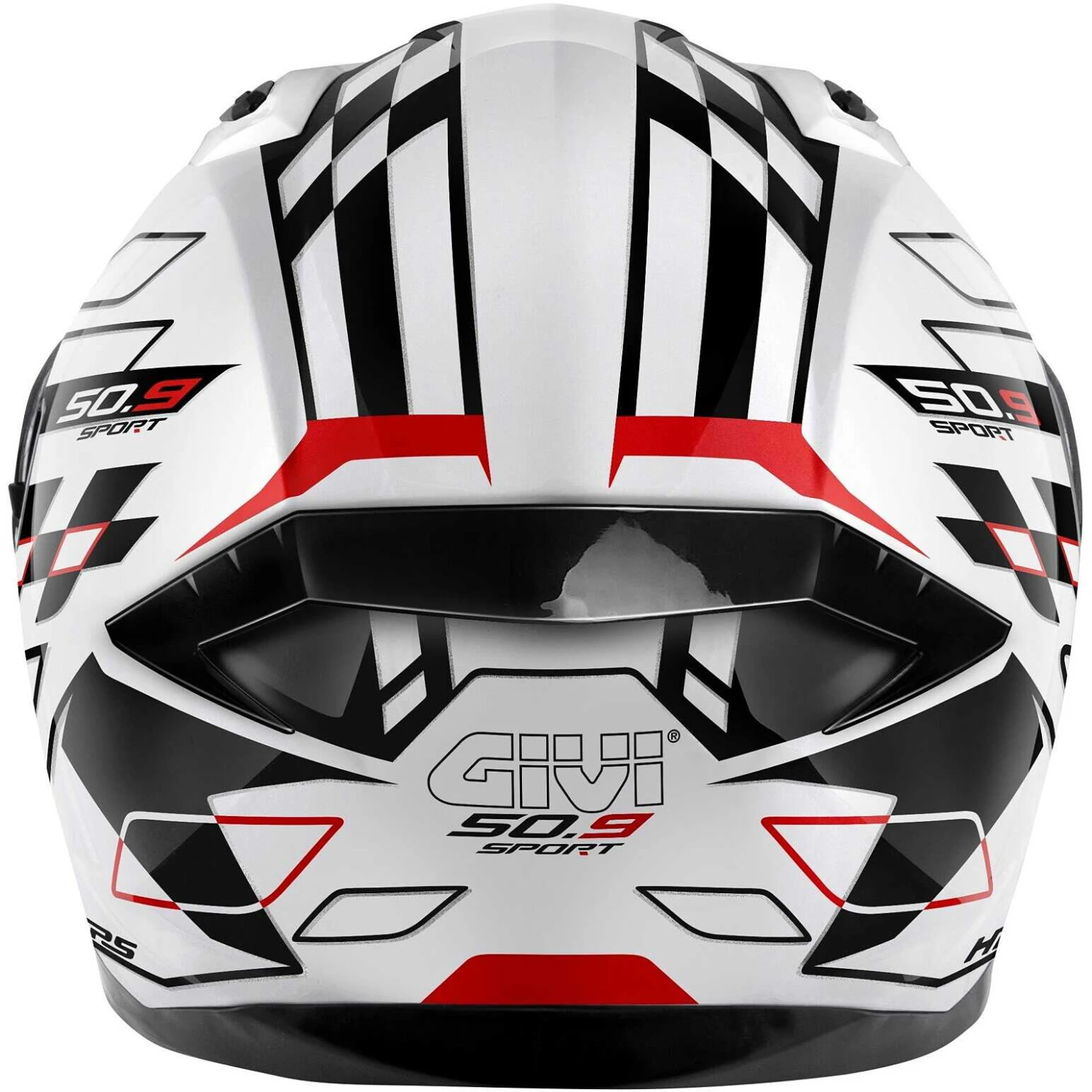 Casco Moto Integrale Givi 50.9 ASSAULT Bianco Nero Rosso 4 Casco Moto Integrale Givi 50.9 ASSAULT Bianco Nero Rosso - Image 4