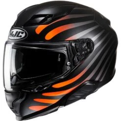 Casco Moto Integrale Hjc F71 ZEN MC7SF Nero Opaco Arancio