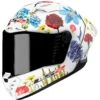Casco Moto Integrale In Carbonio Ls2 FF805 THUNDER C GP FLOWERS Bianco