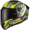 Casco Moto Integrale In Carbonio Ls2 FF805 THUNDER C Replica SAPCE Grigio Giallo Fluo -06