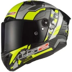Casco Moto Integrale In Carbonio Ls2 FF805 THUNDER C Replica SAPCE Grigio Giallo Fluo -06