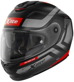 Casco Moto Integrale In Fibra X-Lite X-903 Airborne N-Com 010 Nero Opaco Rosso