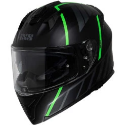 Casco Moto Integrale IXS 217 2.0 Nero Opaco Verde