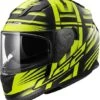 Casco Moto Integrale LS2 FF320 Bang Nero Giallo Hy Vision Doppia Visiera