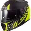 Casco Moto Integrale LS2 FF390 BREAKER Feline Nero Giallo Fluo Opaco