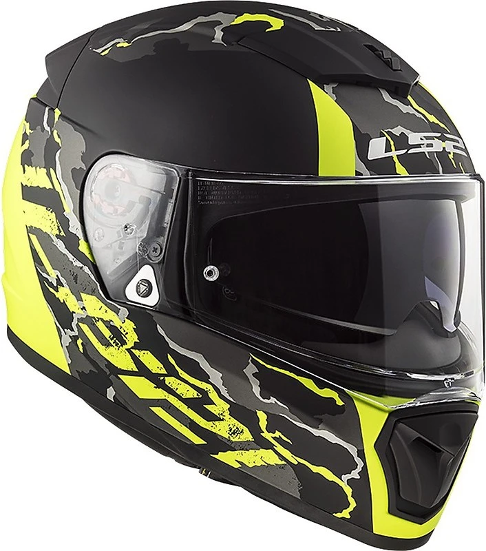 Casco Moto Integrale LS2 FF390 BREAKER Feline Nero Giallo Fluo Opaco 2 Casco Moto Integrale LS2 FF390 BREAKER Feline Nero Giallo Fluo Opaco - Image 2