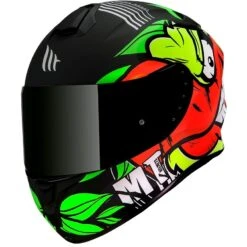 Casco Moto Integrale MT Helmets TARGO TRUCK A2 Nero Opaco Giallo Fluo