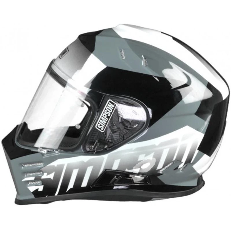 Casco Moto Integrale Simpson Venom Army Bianco Doppia Visiera 3 Casco Moto Integrale Simpson Venom Army Bianco Doppia Visiera - Image 3