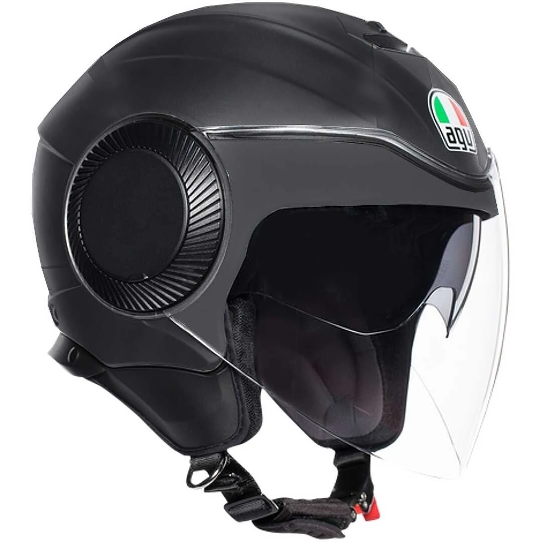 Casco Moto Jet AGV ORBYT Mono Nero Opaco 1 Casco Moto Jet AGV ORBYT Mono Nero Opaco