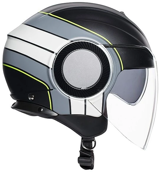 Casco Moto Jet AGV ORBYT Multi BRERA Nero Opaco Grigio Giallo Fluo 4 Casco Moto Jet AGV ORBYT Multi BRERA Nero Opaco Grigio Giallo Fluo - Image 4