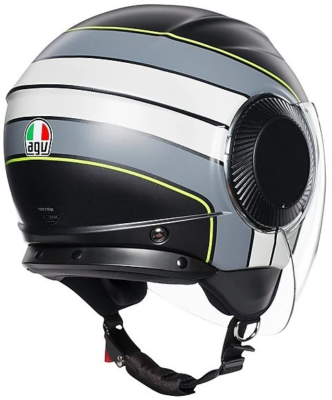 Casco Moto Jet AGV ORBYT Multi BRERA Nero Opaco Grigio Giallo Fluo 5 Casco Moto Jet AGV ORBYT Multi BRERA Nero Opaco Grigio Giallo Fluo - Image 5