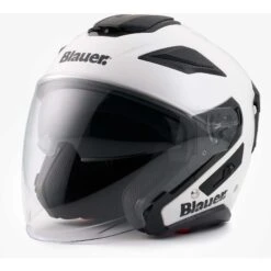 Casco Moto Jet Blauer JJ01 Doppia Visiera Mono Bianco