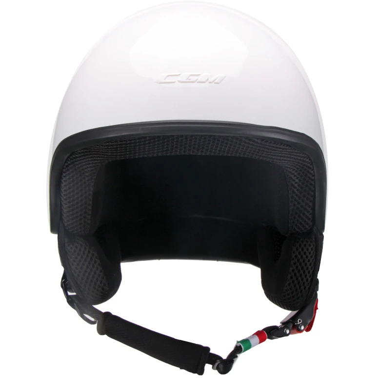 Casco Moto Jet CGM 104e MALINDI Bianco Lucido 2 Casco Moto Jet CGM 104e MALINDI Bianco Lucido - Image 2