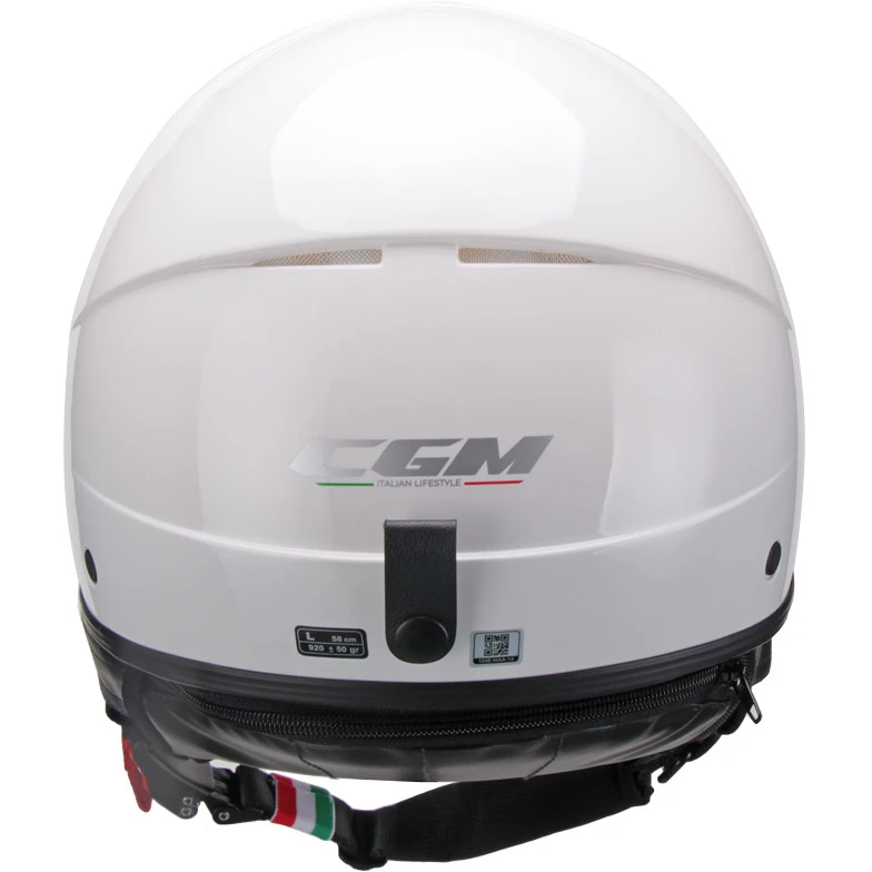 Casco Moto Jet CGM 104e MALINDI Bianco Lucido 3 Casco Moto Jet CGM 104e MALINDI Bianco Lucido - Image 3
