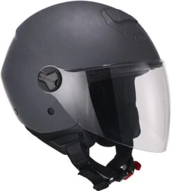 Casco Moto Jet CGM Modello 107a FLORENCE MONO Visiera Lunga Antracite Satinato