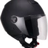 Casco Moto Jet CGM Modello 107a FLORENCE MONO Visiera Lunga Nero Opaco