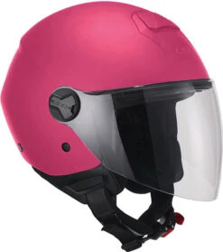 Casco Moto Jet CGM Modello 107a FLORENCE MONO Visiera Lunga Rosa Opaco