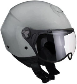 Casco Moto Jet CGM Modello 107a FLORENCE MONO Visiera Sagomata Argento