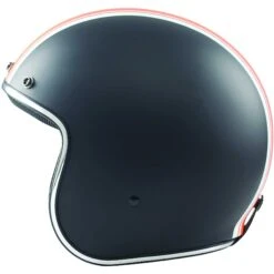 Casco Moto Jet Custom Bhr 811 Nero Opaco Arancio