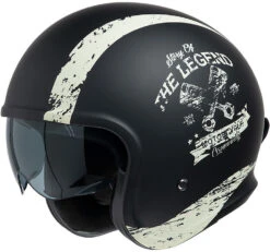 Casco Moto Jet Custom IXS 880 2.0 Nero Opaco Avorio