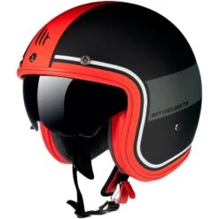 Casco Moto Jet Custom MT Helmets Le Mans 2 SV TANT A5 Opaco Rosso