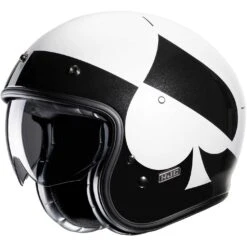 Casco Moto Jet CustomHjc V31 KUZ MC5 Nero Bianco