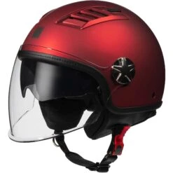 Casco Moto Jet Doppia Visiera Motocubo Buenos Aires EVO Areato Rosso Bordeaux